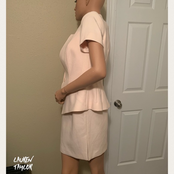 LAUREN TAYLOR Crepe Pink 2-Piece Dress & Jacket - Picture 7 of 10